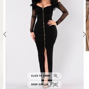Fashion nova black morticia dress